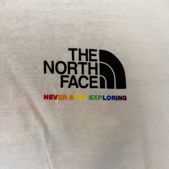 The North Face Mens Pride Series T-Shirt Large White Graphic Tee Short Sleeve - Picture 6 of 8